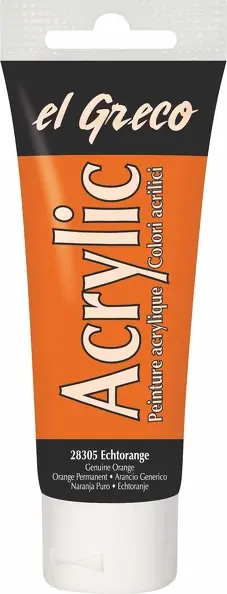 Aktuell Acrylfarbe el Greco Acrylic, 75 ml - Echtorange