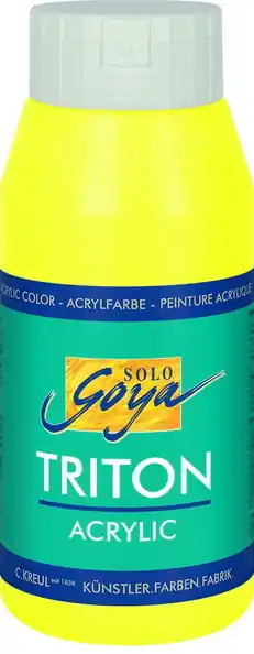 Abverkauf SOLO GOYA TRITON ACRYLIC BASIC, 750 ml, Fluoresziernd Gelb