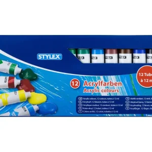 Zertifiziert Acrylfarben-Set mit 12 x 12 ml Tuben