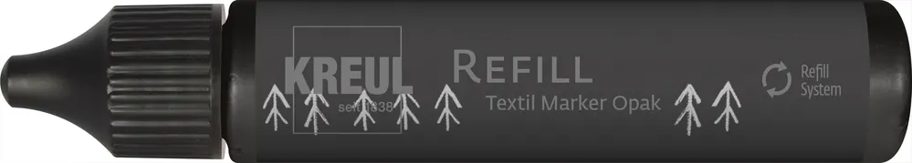 Versand Am Gleichen Tag KREUL Refill Textil Marker Opak Schwarz, 25 ml