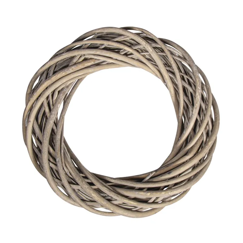 Weidenkranz gewischt ø 30cm x 7cm, silbergrau Abverkauf
