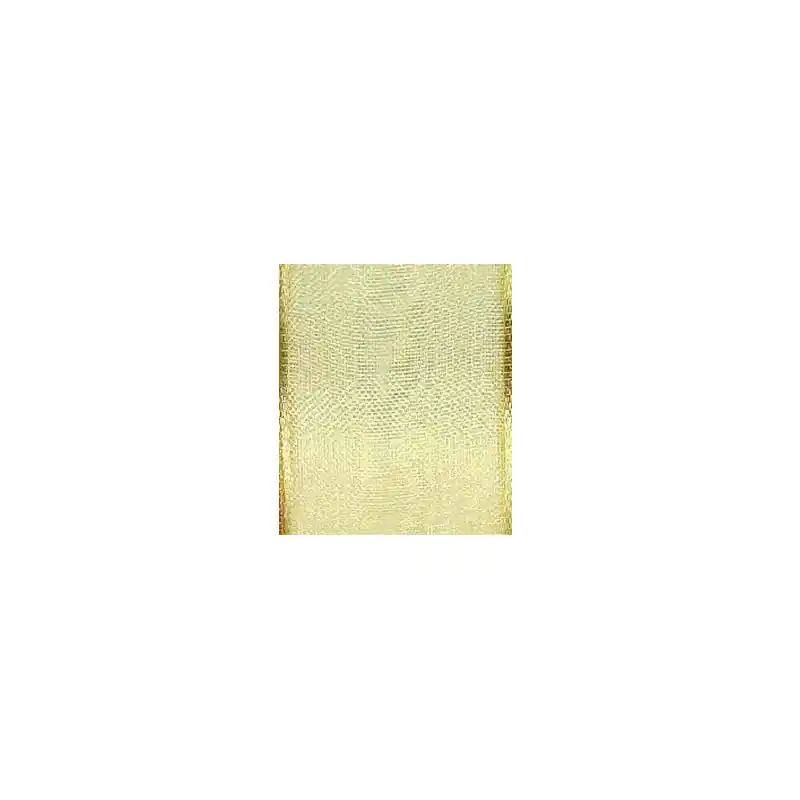 Wochenendangebot Chiffonband mit Drahtkante, 25mm breit, 5m lang - hellgold