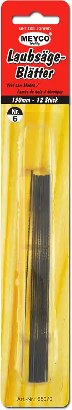 Versand Am Gleichen Tag Laubsägeblätter, 12 Stück, 130 mm, Stärke 6