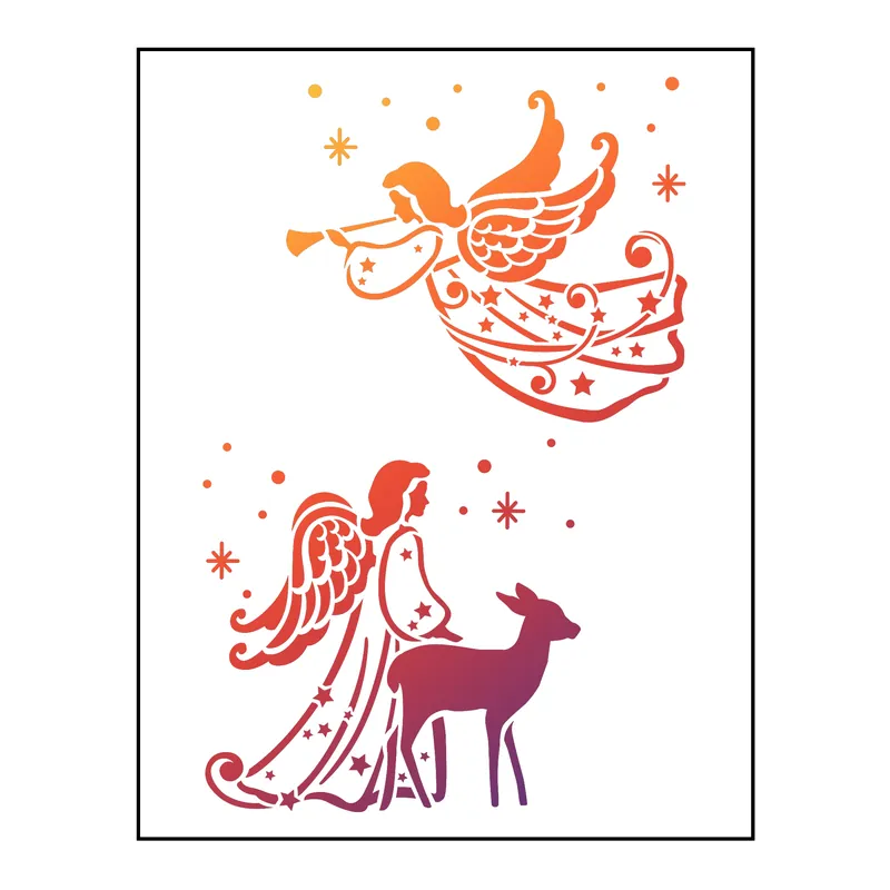 Abverkauf Viva Decor Universal-Schablone, DIN A4, Zwei Engel