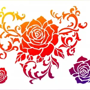 Viva Decor Universal-Schablone, DIN A3, Rosenornament Sofort Bestellen