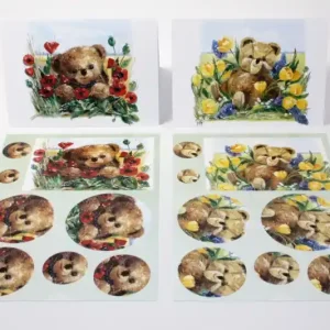 3-D Karten-Set, 2 Stück inkl. Kuverts, 14,8 x 10,5 cm Bestseller