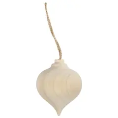 Birke Holz Teardrop Ornament Neu