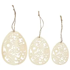 Hölzerne Eier-Ornamente Hochwertig
