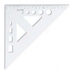 Top-Qualität Dreieckslineal 45/177 mit Senkrechtlinie