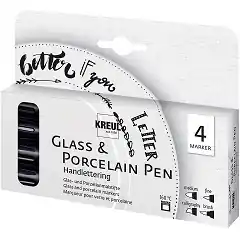 Neuheit KREUL Handlettering Glas & Porzellan Marker Set