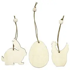 Holz Ostern Ornamente Set Neue Ware