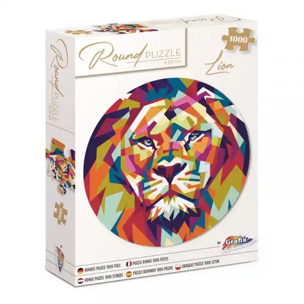 Rundpuzzle Löwe 68 cm - 1000 Teile Markenware