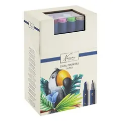 Set mit doppelseitigen Markern 24 Stück Top-Qualität