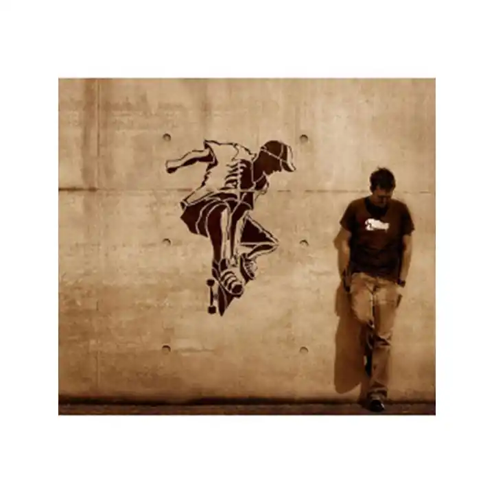 XXL Skateboard 6-teilige Schablone 100x120 cm Markenware