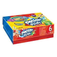 Weltweiter Versand Colorino Temperafarben in Töpfen 6x20ml