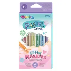 Ab Werk Colorino Glitzereffekt-Pastellstifte, 6er-Pack