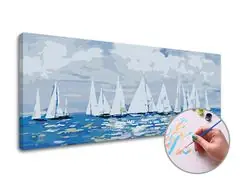 Premium Malen nach Zahlen PLATES ON THE HORIZON - niedriger Schwierigkeitsgrad