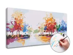 Zertifiziert Malen nach Zahlen A WALK THROUGH THE MAGIC PARK - niedriger Schwierigkeitsgrad