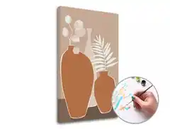 Malen nach Zahlen BAKED VASE WITH FLOWERS - niedriger Schwierigkeitsgrad Original