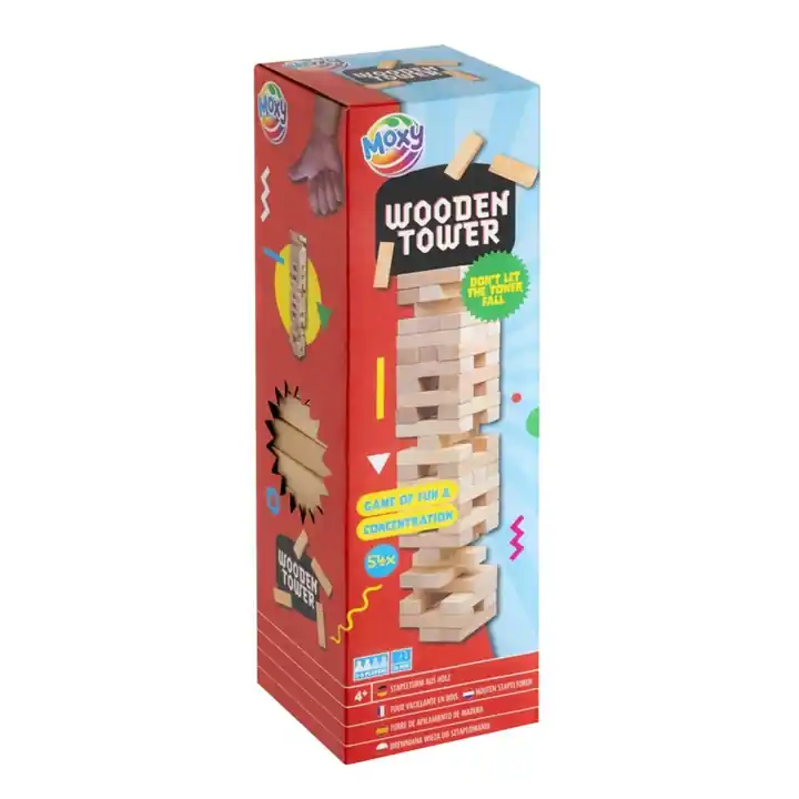 Hölzernes Turmspiel 54 Teile Nur Heute