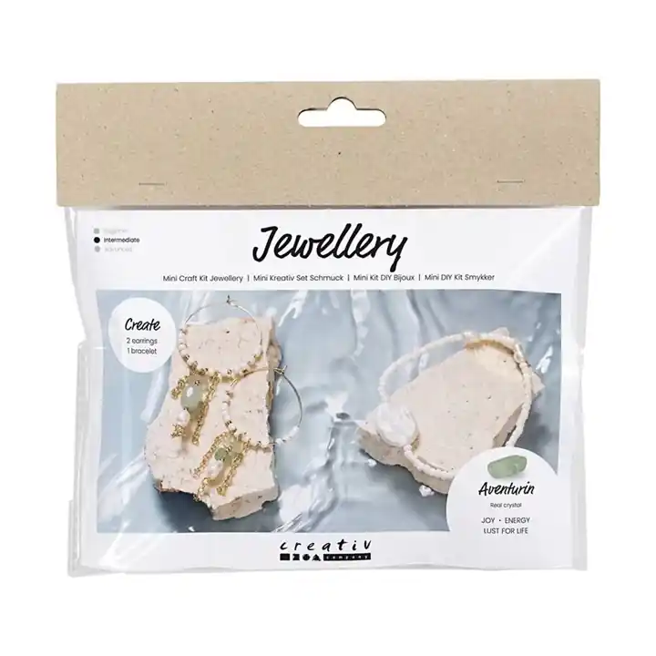 Aktuell Mini Creative Jewelry Making Kit - Aventurin-Armband und -Ohrringe