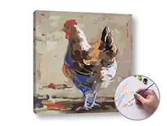 Zertifiziert Malen nach Zahlen SUNSHINE IN THE COURT - niedriger Schwierigkeitsgrad | 50x50 cm - stretched canvas on the frame | 50x50 cm - stretched canvas on the frame