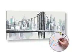 Abverkauf Malen nach Zahlen MOST THROUGH THE RIVER - niedriger Schwierigkeitsgrad | 80x40 cm - stretched canvas on frame | 80x40 cm - stretched canvas on frame