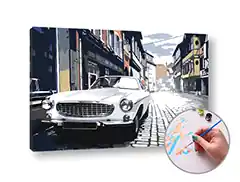 Wochenendangebot Malen nach Zahlen CITY FOUR - niedriger Schwierigkeitsgrad | 60x40 cm - without frame | 60x40 cm - without frame