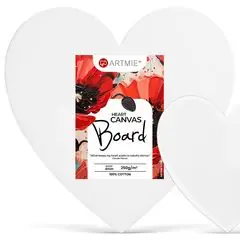 ARTMIE Herzförmige Leinwand auf Karton | 50 cm Expressversand