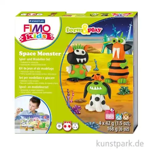 Super-Preis FIMO Kids Form & Play - Space, 4 x 42 g + Zubehör