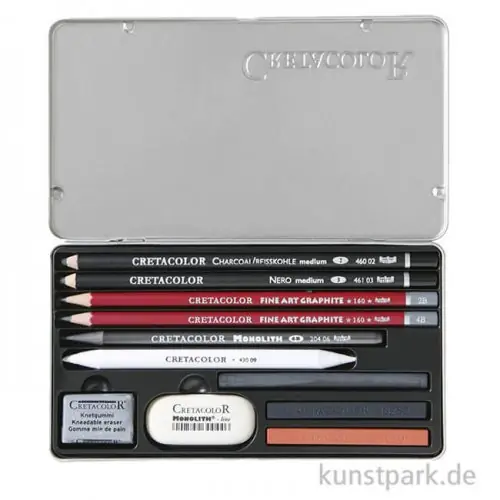Kostenfreie Lieferung Cretacolor Teachers Choice, 11-teiliges Zeichenset im Metalletui