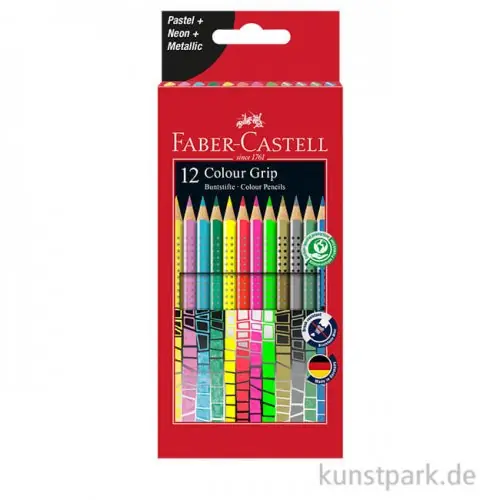 Faber-Castell COLOUR GRIP, 12 Buntstifte in Sonderfarben Gleich Bestellen
