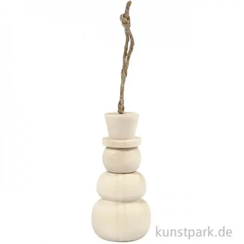 Wochenendangebot Schneemann aus Holz mit Anhänger
