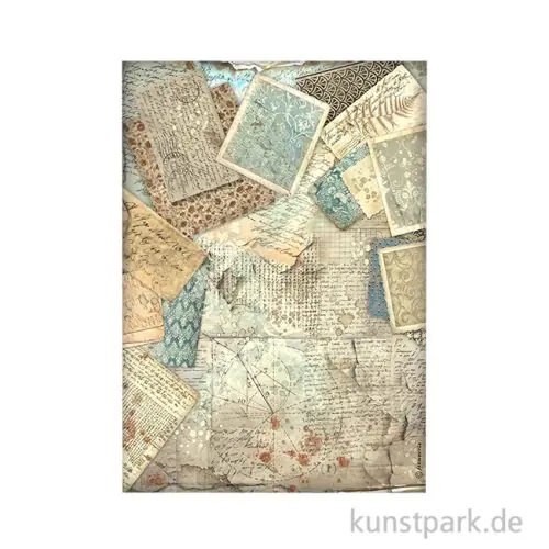 Im Trend Stamperia Reispapier - Alterego Letters Background, DIN A4