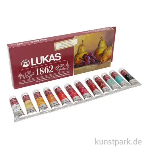 Neu Im Sortiment Lukas 1862 Ölfarben Set mit neuen Farben, Limited Edition, 12 x 10 ml