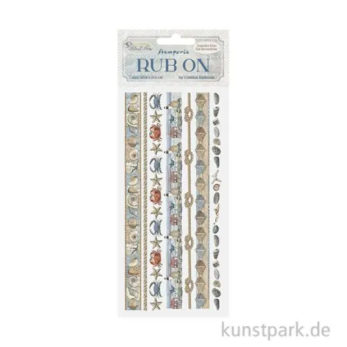 Stamperia Rub On Transferfolie - Silent Sea Stripes Limited Edition