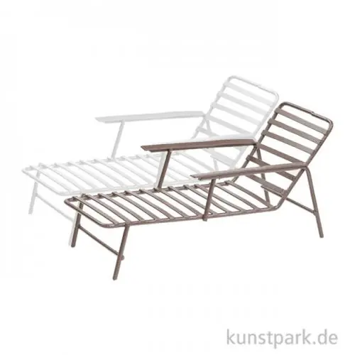 Echt Mini Liege aus Metall, ca. 12,5 cm