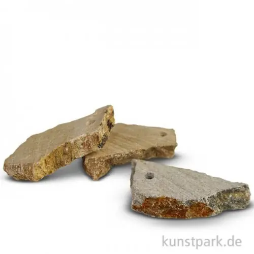 Speckstein Amulett mit Loch, 3-er Set Neue Ware