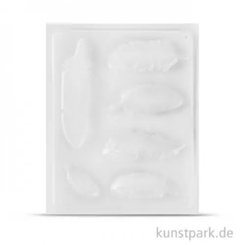 Gießform - Federn, 6 - 14,5 cm, 6 Motive sortiert Super-Preis
