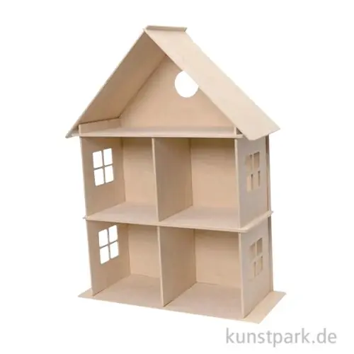 Miniatur Holzbausatz - Puppenhaus, 59 x 50 x 20 cm Finale Aktion