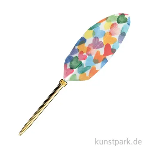 Neu Schreibfeder - Herzen Design, 23 cm