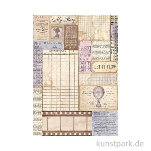 Stamperia Reispapier - Quiet Days Vintage Photography, DIN A4 Neue Kollektion