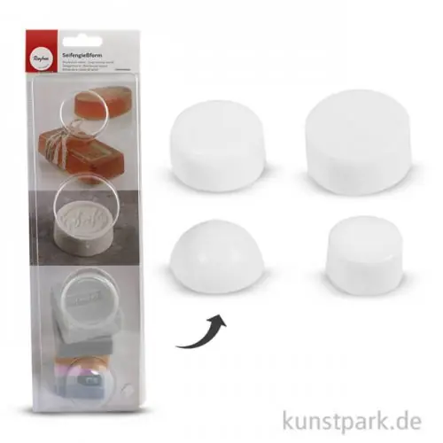 Begrenztes Angebot Rayher Seifengießform Rund, Tiefe 3 cm, 4-teilig sortiert