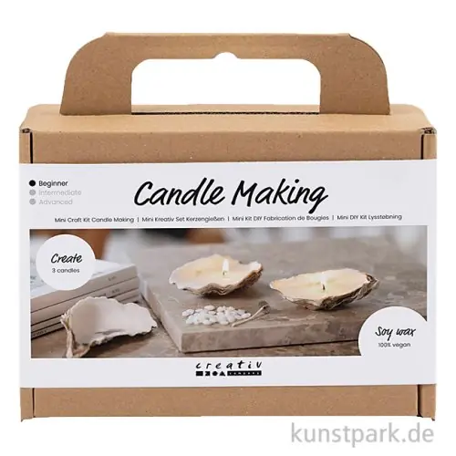 DIY Set Kerzengießen - Sojawachskerzen in Austernschalen Preisreduziert