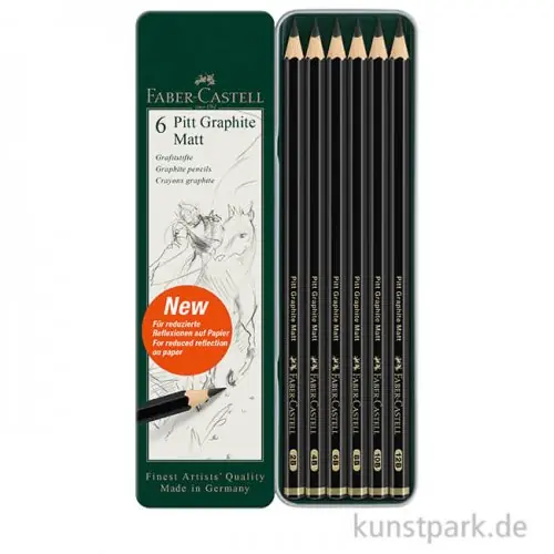Großhandel Faber-Castell PITT Graphite Matt - 6 Stifte im Metalletui