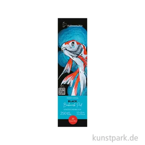 Hahnemühle Bookmark Pad Black, Lesezeichen 5,5 x 20 cm, 20 Blatt, 250g Nur Heute