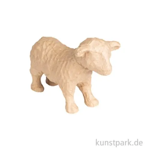 Pappmaché Schaf, 23 x 10 x 16 cm Kostenfreie Lieferung