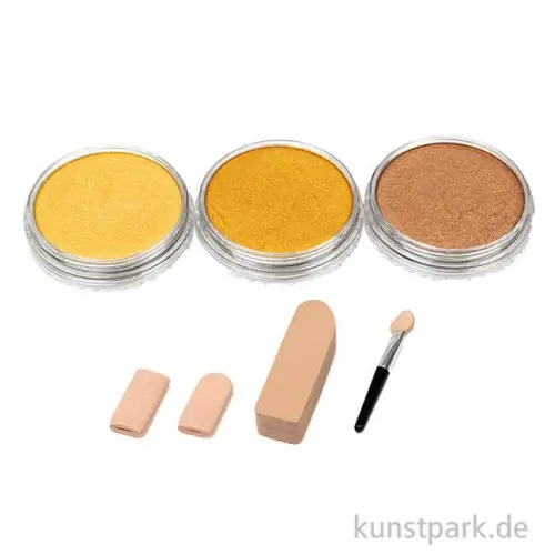 PanPastel Metallic-Set - Bleichgold, Klassischgold, Bronze + Zubehör Geprüft