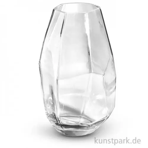 Glasvase facettiert 750 ml, 10x10x18 cm Jetzt Bestellen