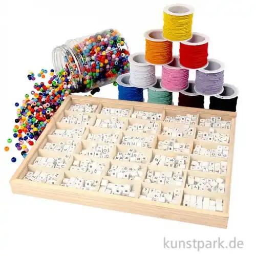 XXL Set - Bastelmaterial für Buchstaben-Armbänder Neu